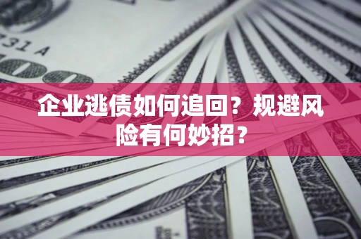 北京企业逃债如何追回？规避风险有何妙招？