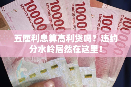 北京五厘利息算高利贷吗？违约分水岭居然在这里！