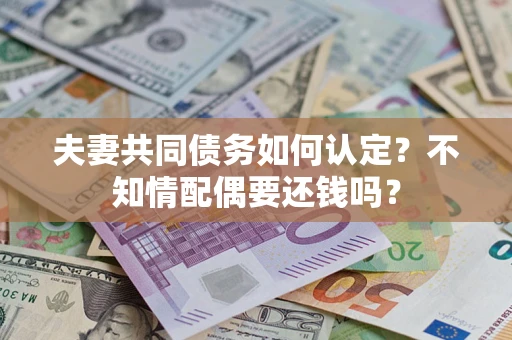 北京夫妻共同债务如何认定？不知情配偶要还钱吗？