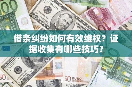北京借条纠纷如何有效维权？证据收集有哪些技巧？