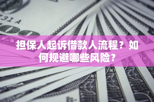 北京担保人起诉借款人流程？如何规避哪些风险？